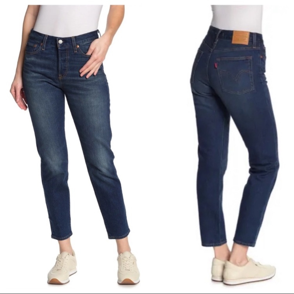 Levi’s Wedgie Icon Fit Ankle Jeans High Rise Button Fly Dark‎ Wash Women‘s Sz 29